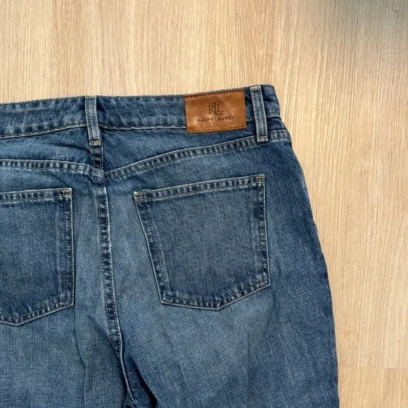 Ralph Lauren Women's Relaxed Distressed Denim Jeans - Picture 8 of 12